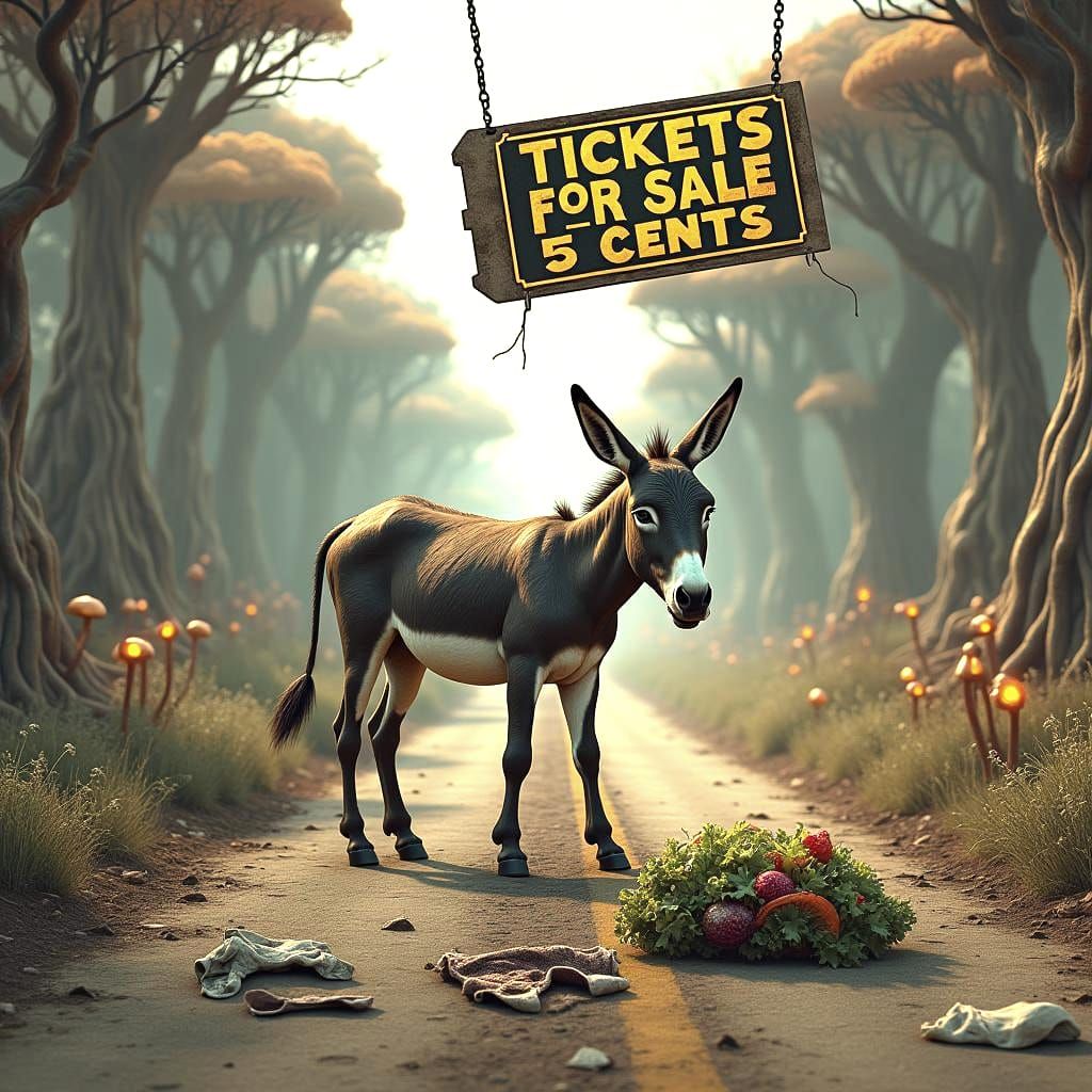 Surreal Salad with Toenails: Detailed Matte Painting