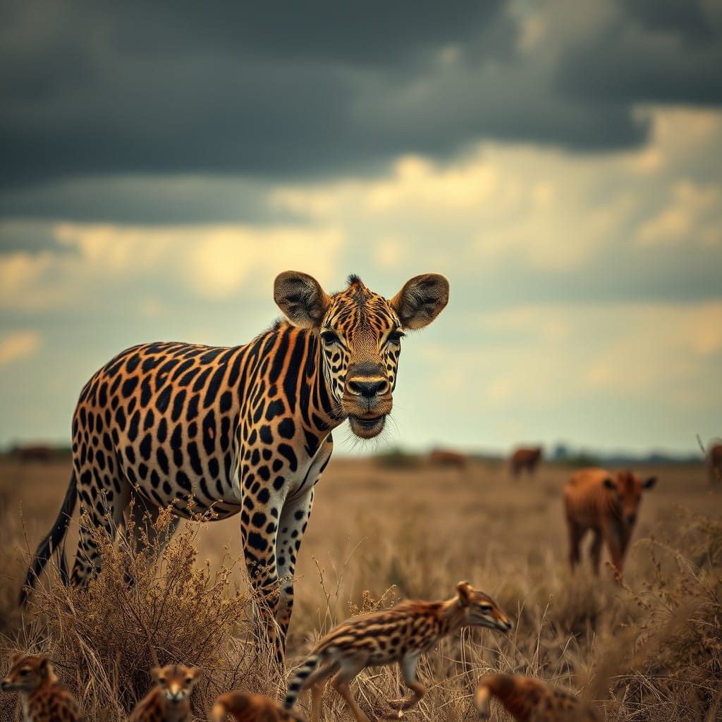 Vibrant African Savannah in Hyperrealistic Style