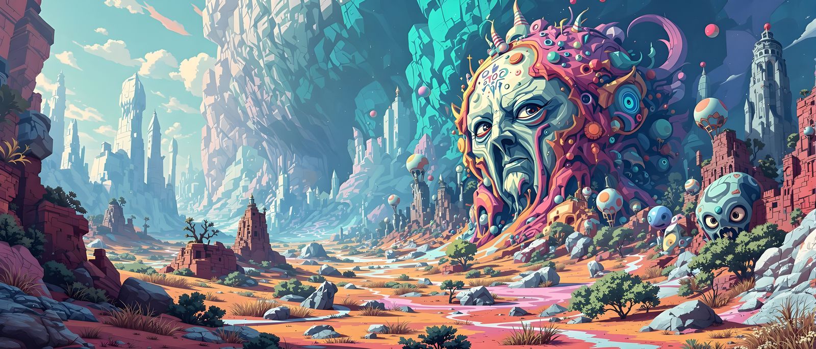 Surreal Landscape of Visual Pareidolia in 8k