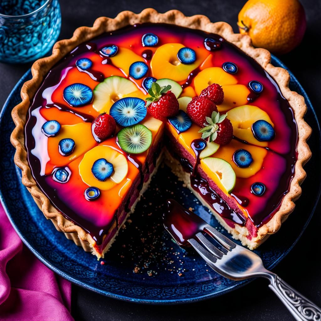 Exquisite Sliced Pie with Dripping Millefiori Glaze