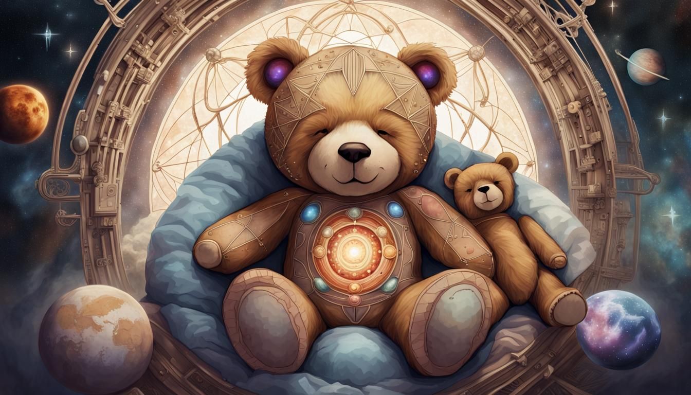 Sacred Geometry Teddy Bear Concept Art