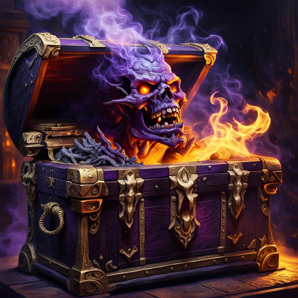 Smoking Demon Head in Dark Fantasy Art