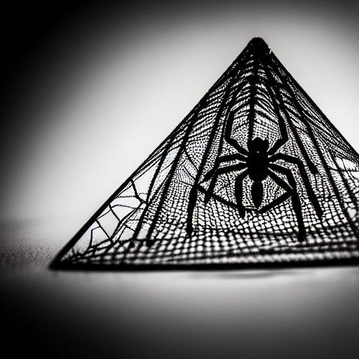 Spiderweb Pyramid in Sharp Focus