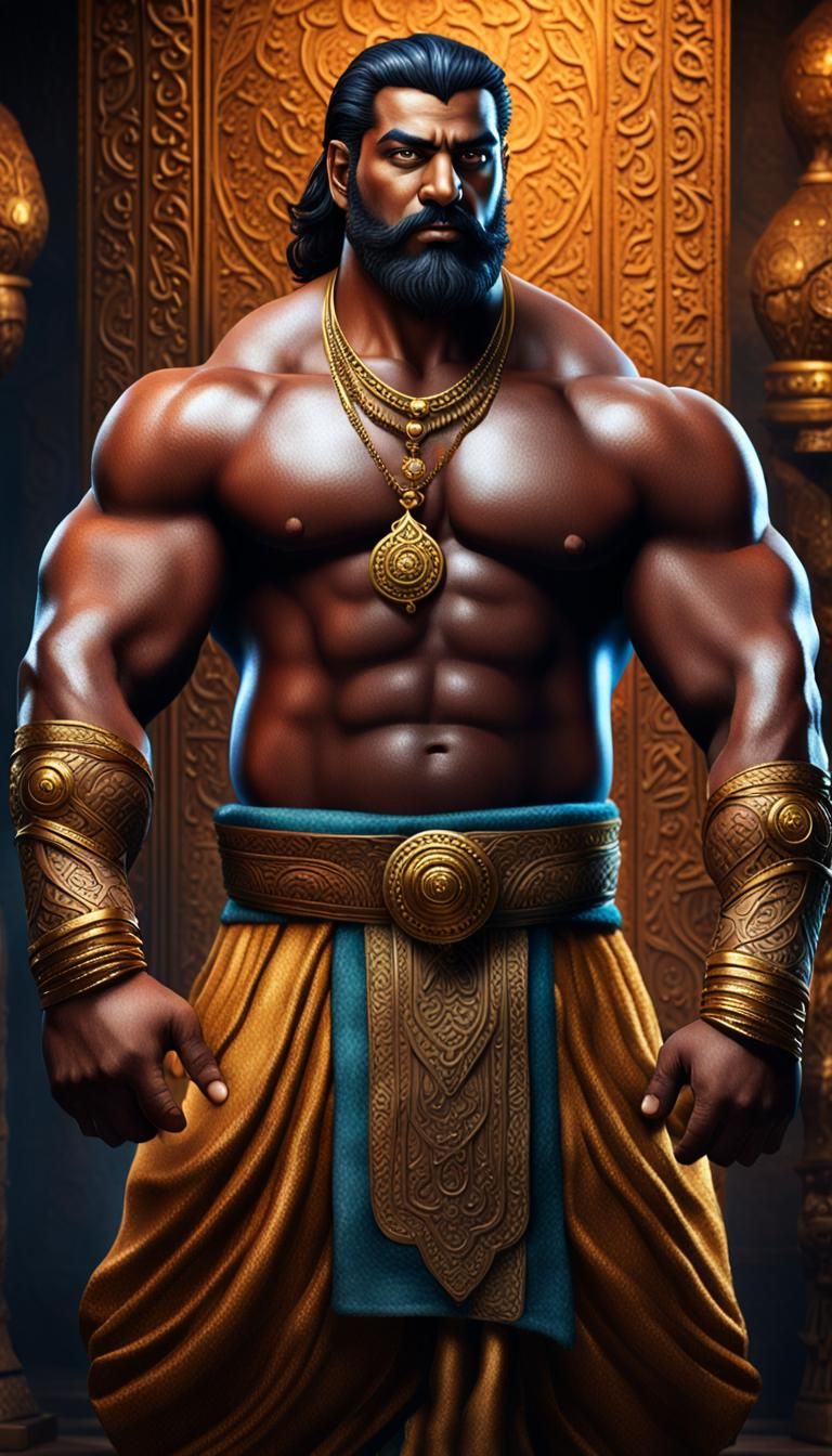 Photorealistic Persian Djinn with Intense Gaze