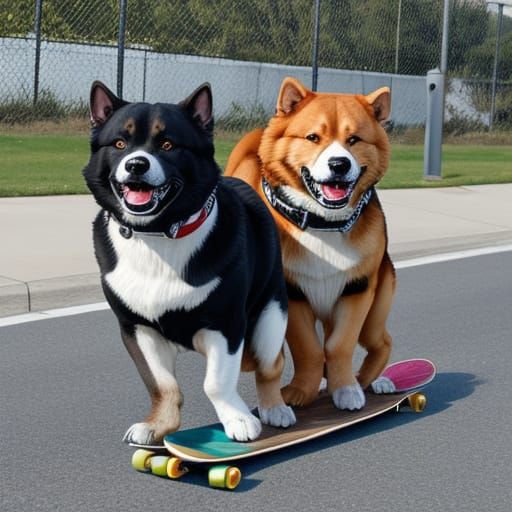 Adorable Dogs Shredding on Skateboards