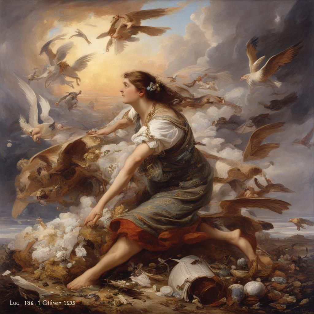 Allegory of Time in Historical Academic Style