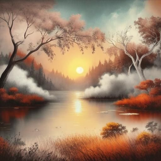 Abstract Black and White AI Image