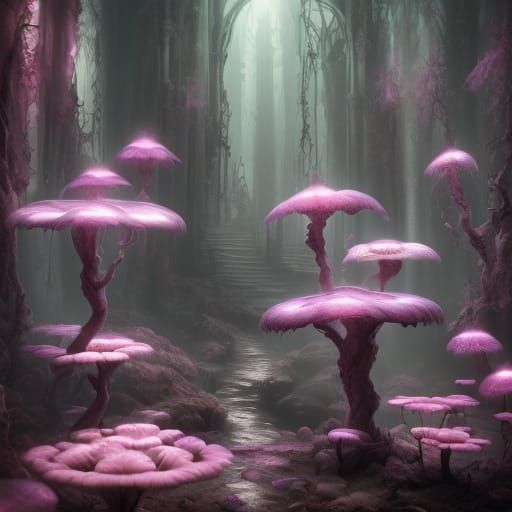 Dreamlike Landscape in Soft Focus, Inspired by Beksiński