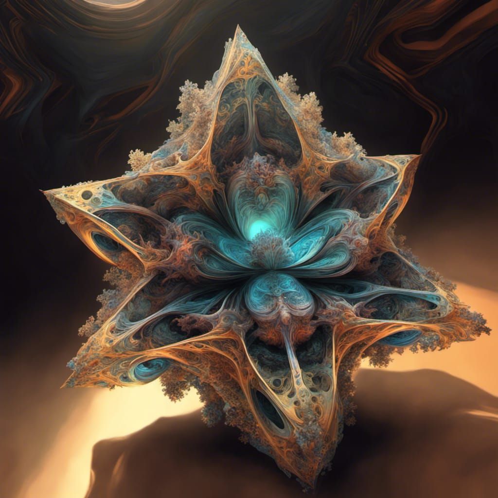 Geometric Abstract in Polychromatic Hyperrealism