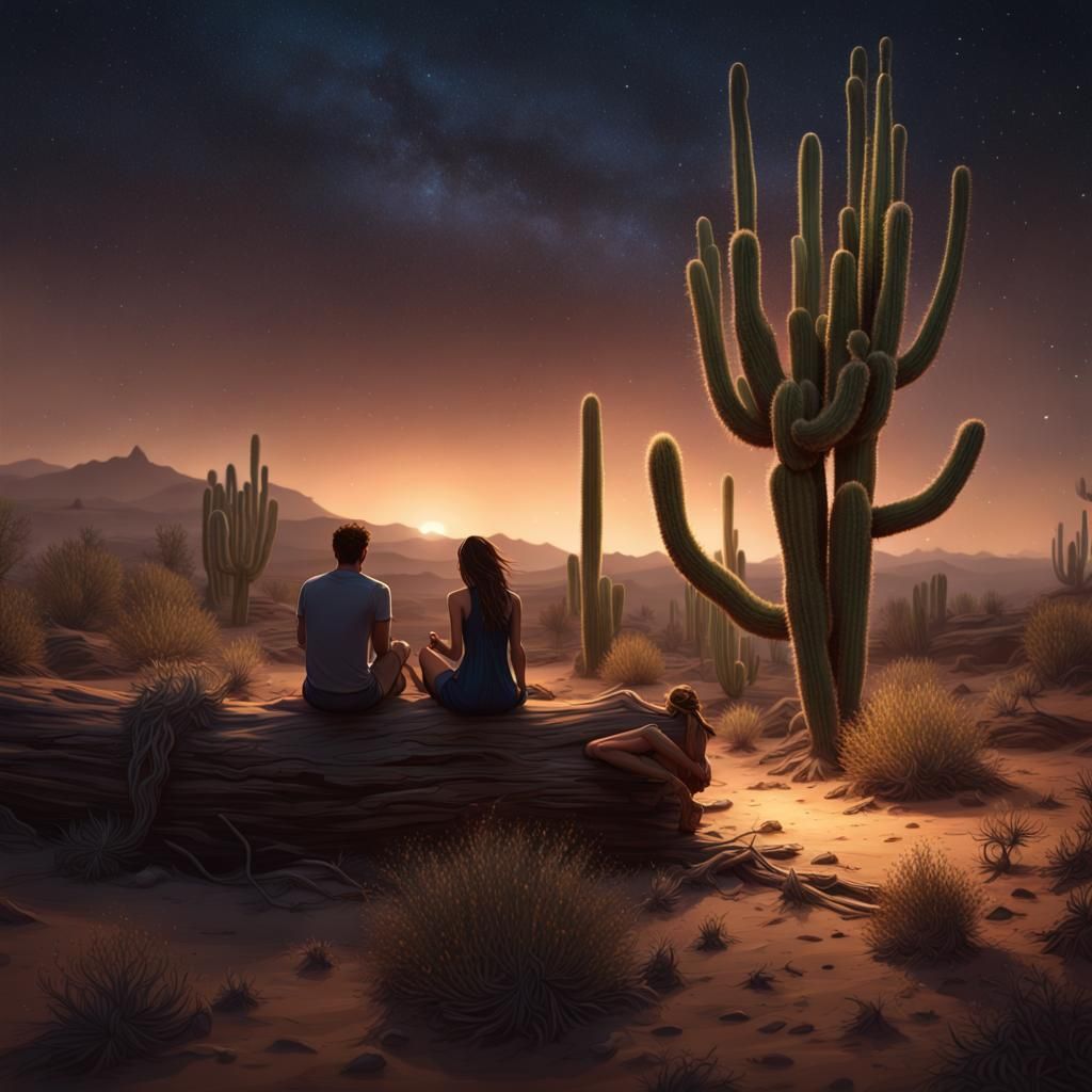 Desert Night Sky Fantasy Concept Art