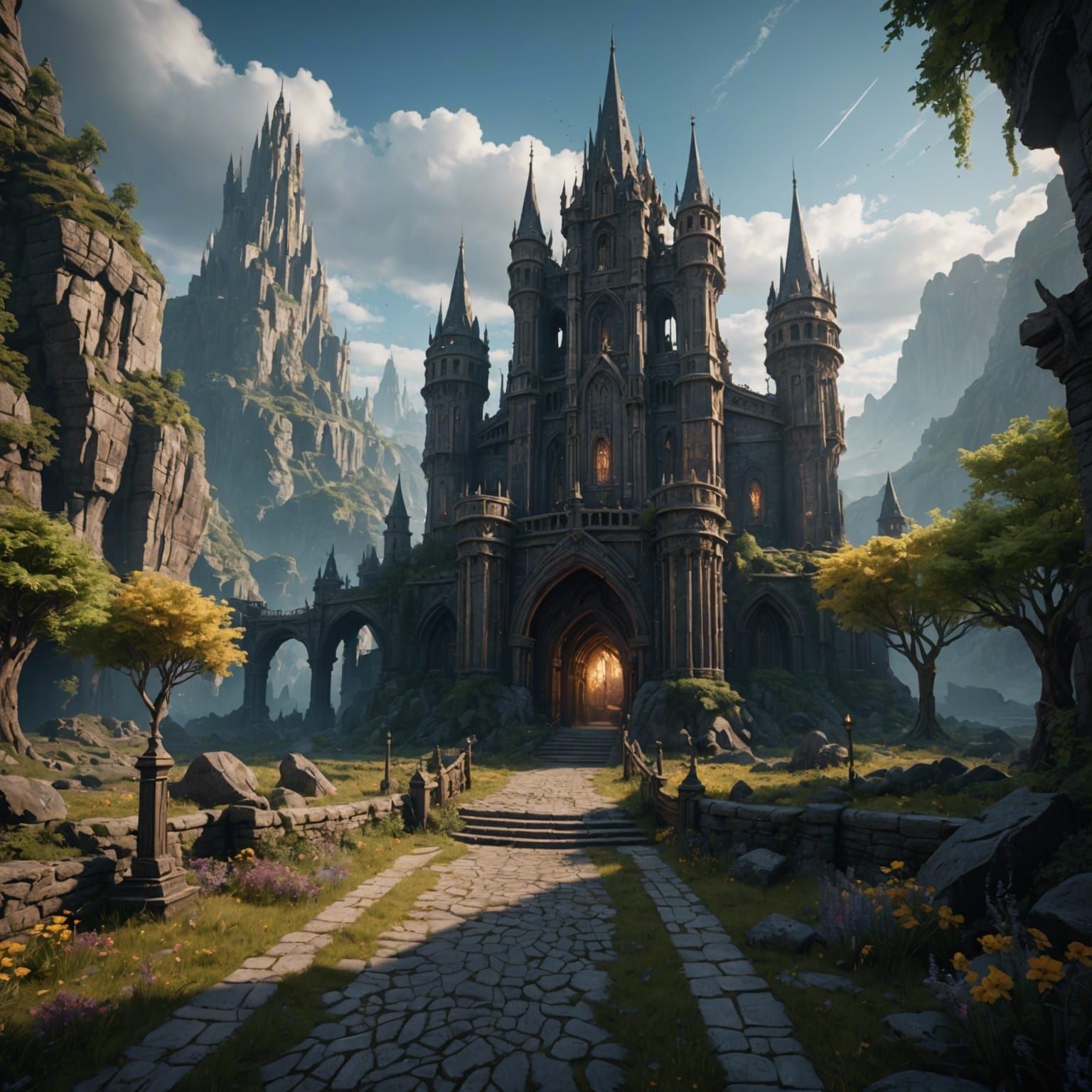 Detailed Matte Painting of a Stable Core