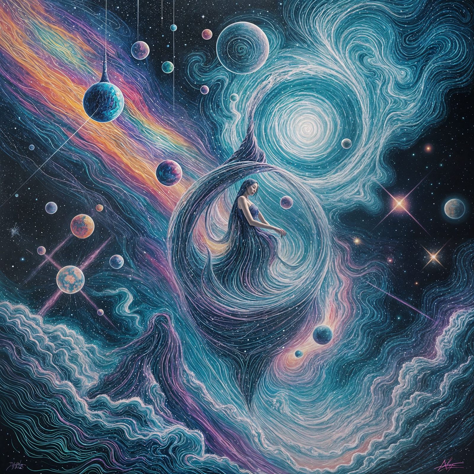 Surreal Cosmos Realm in Polychromatic Palette