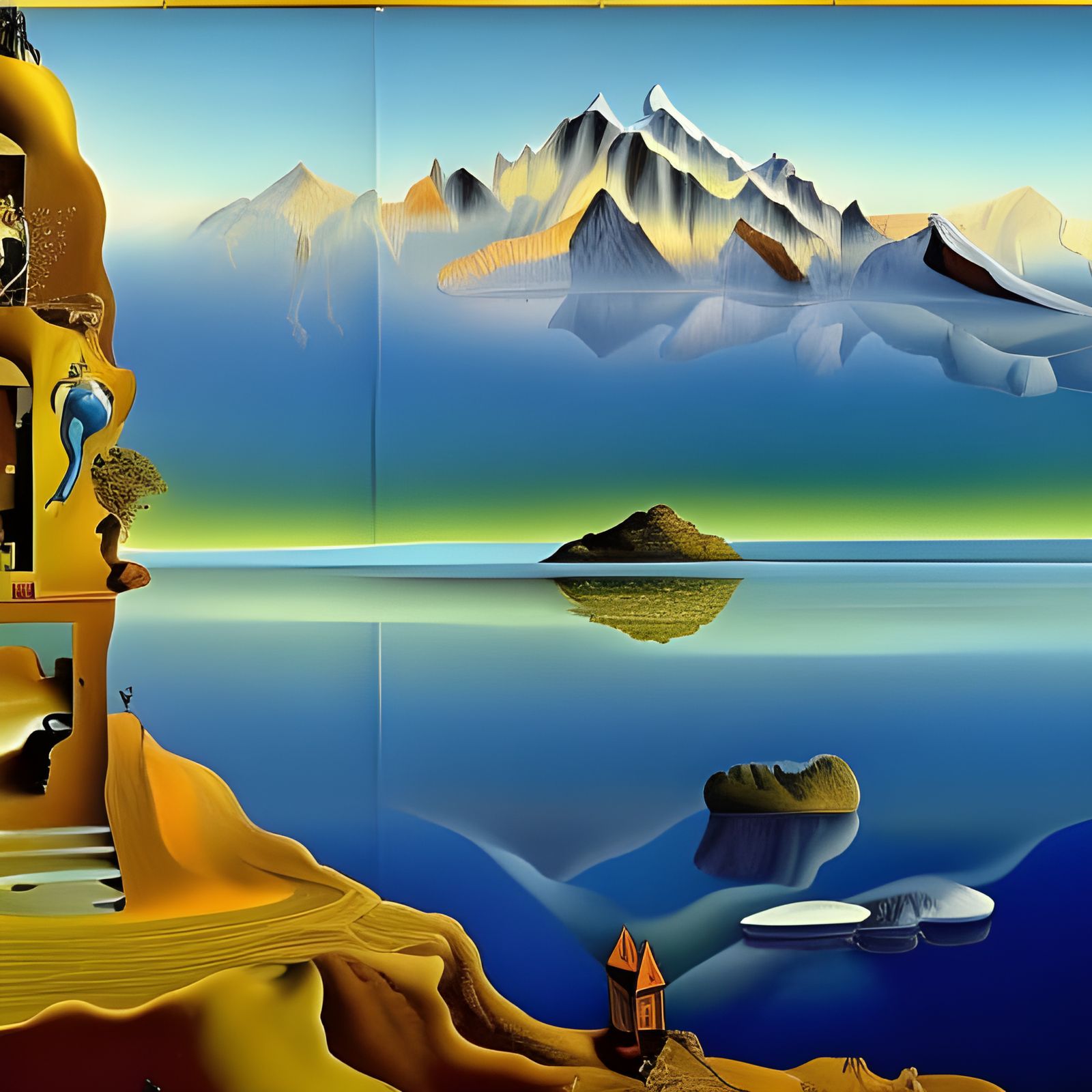Surreal Himalayan Landscape in Dali Style
