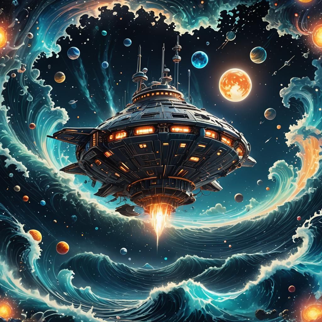 Ocean Spaceship Rises: Deep Sea Outer Space Fusion