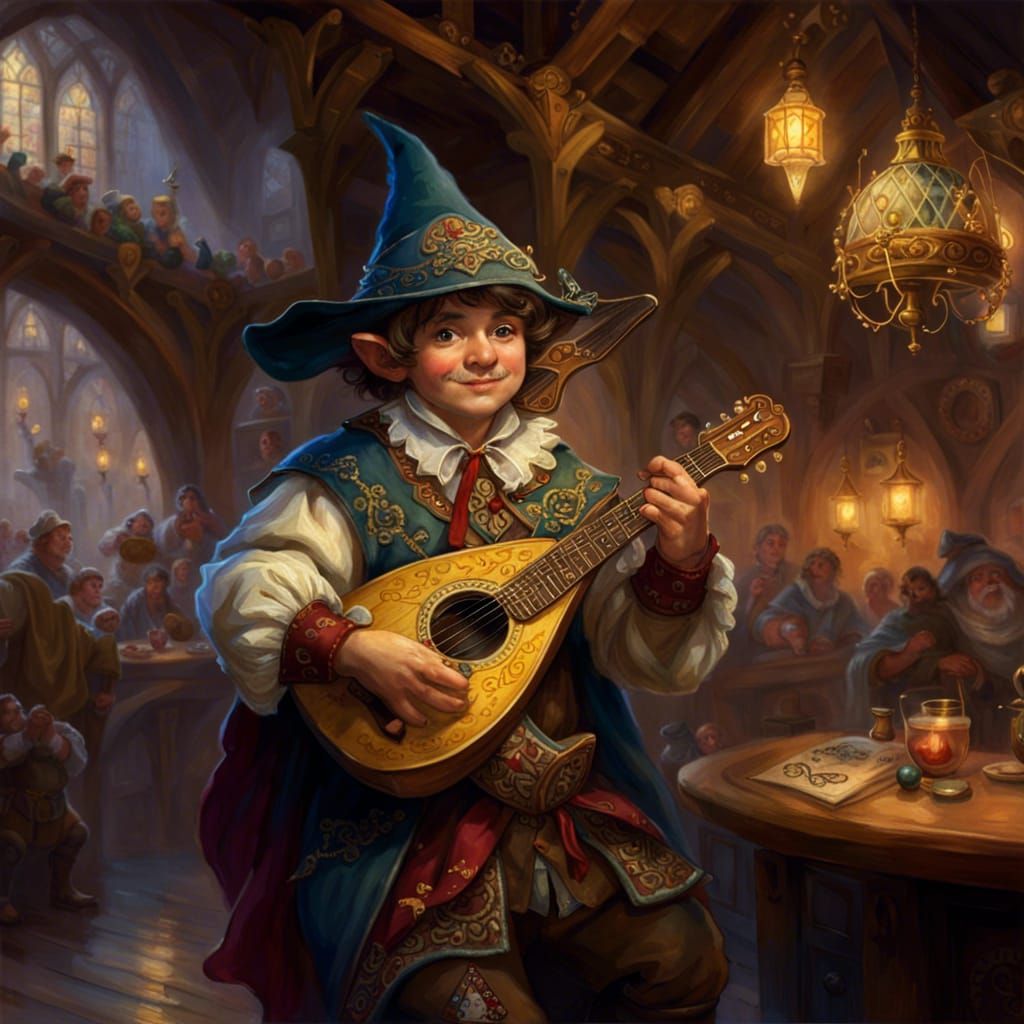 Halfling Bard's Magical Tavern Performance