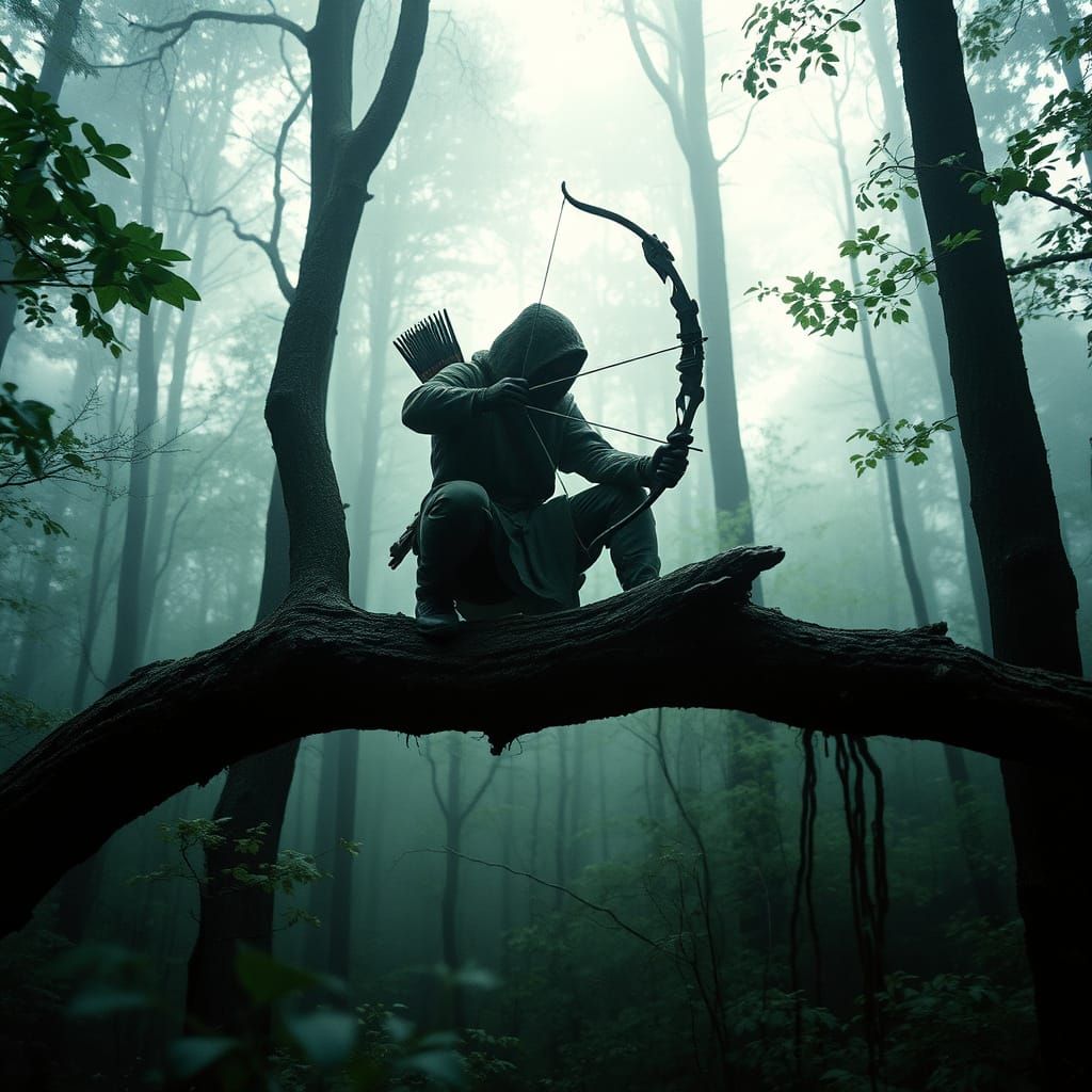 Ethereal Warrior in Appalachian Twilight