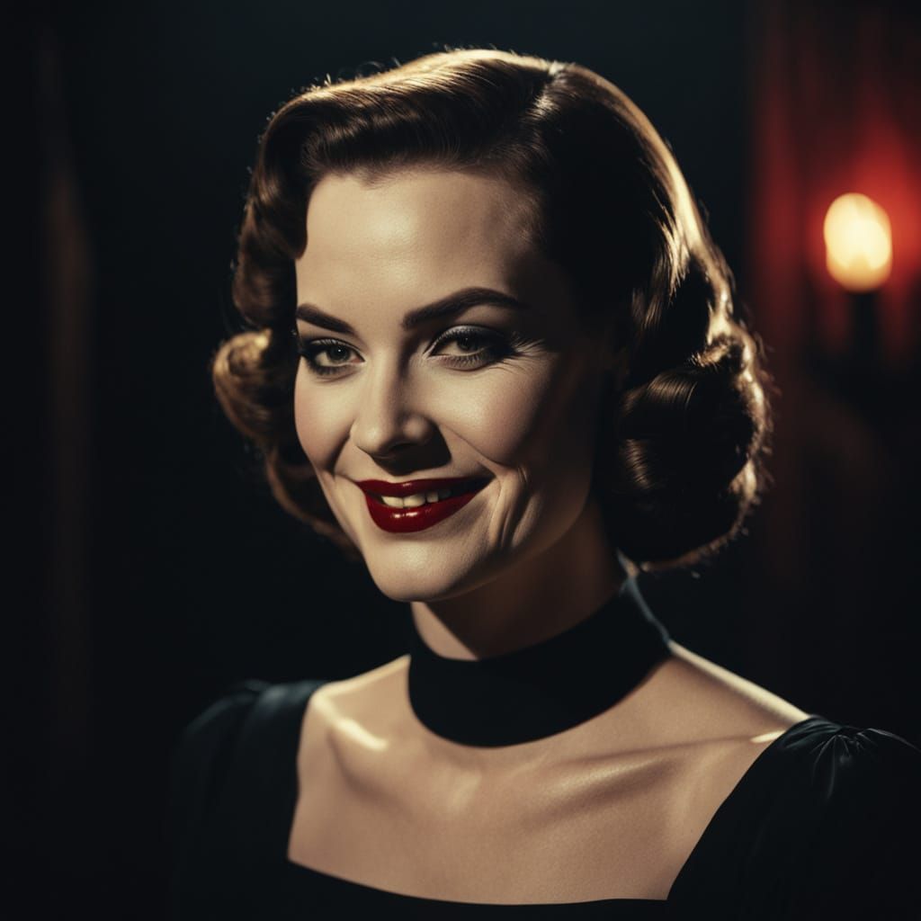 Film Noir Portrait of an Alluring Woman