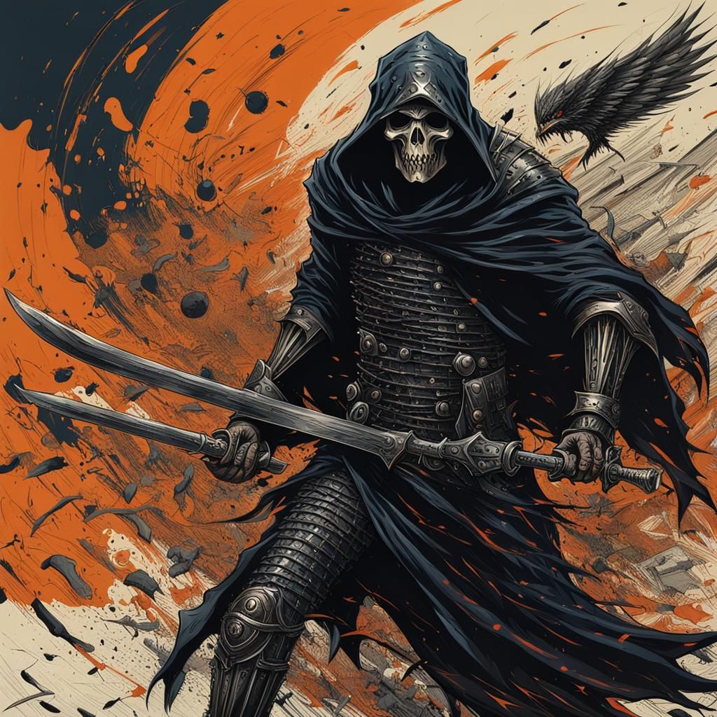 Grim Reaper Armored and Spiked Running