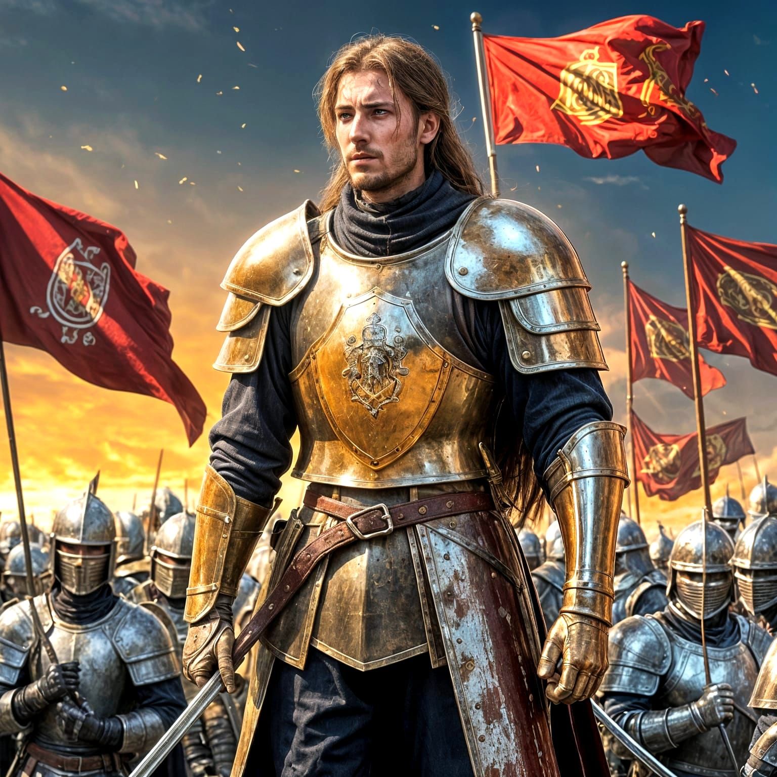 Noble Knights After a Terrible Battle