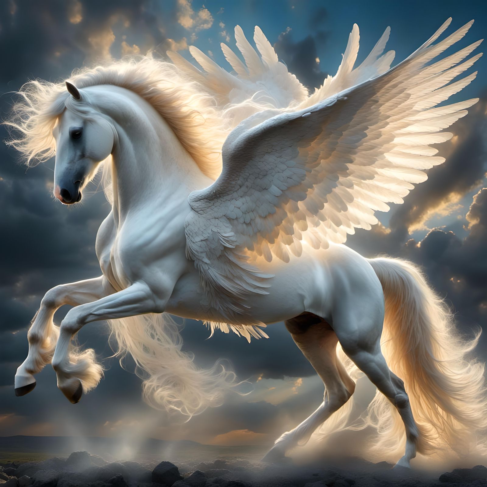 Luminescent Winged Pegasus