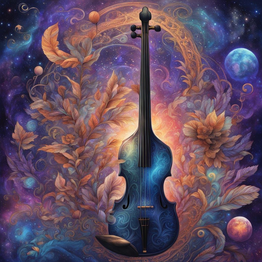Majestic Bassoon with Cosmic Nebulae Feathers