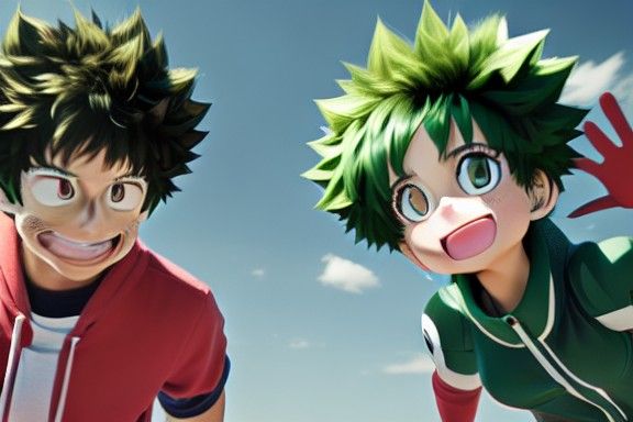 Izuku Midoriya and Ochako Uraraka as Thugs