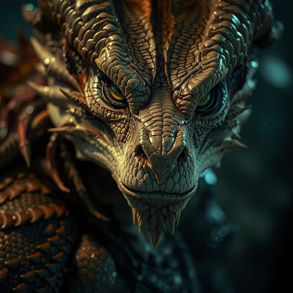 Realistic Dragonborn Portrait in Cinematic Style