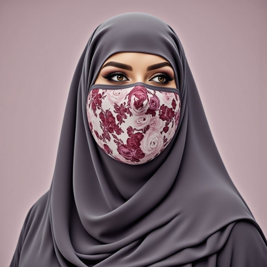 Latex Niqab with Gas Mask Fashion