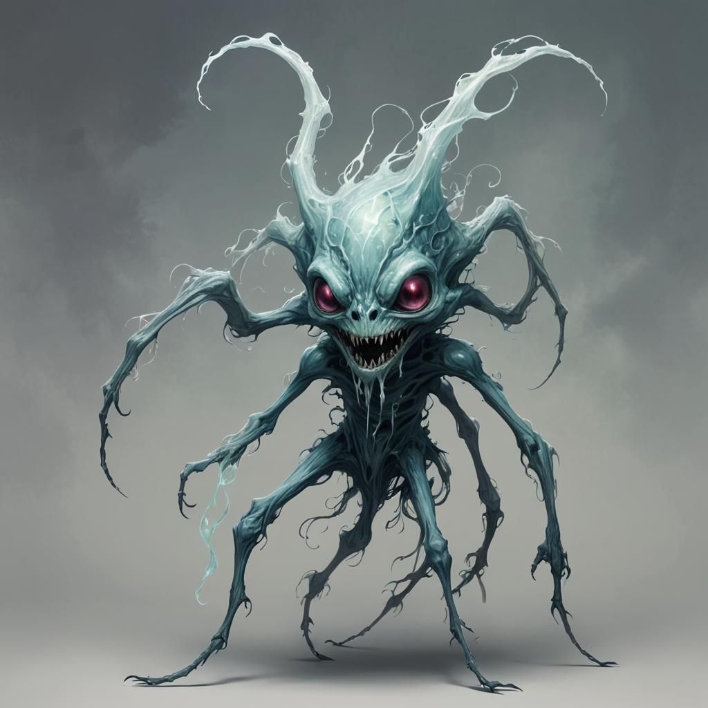 Playful Wisp Creature Concept Art
