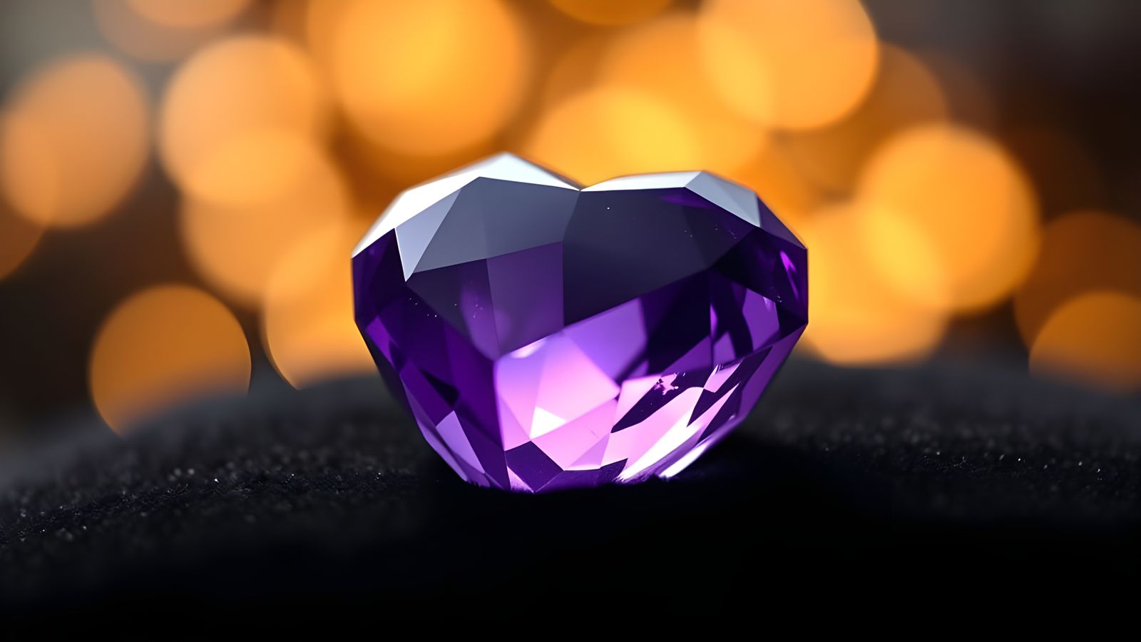 Crystal Heart in Vibrant Purple Hue