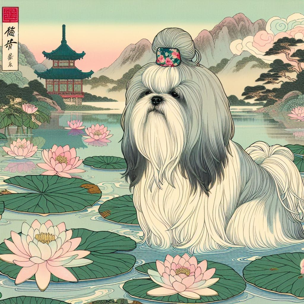 Ukiyo-e Shih Tzu III