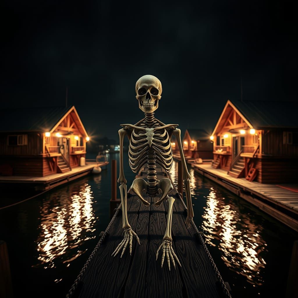 Hyperrealistic Skeleton Dock in HDR