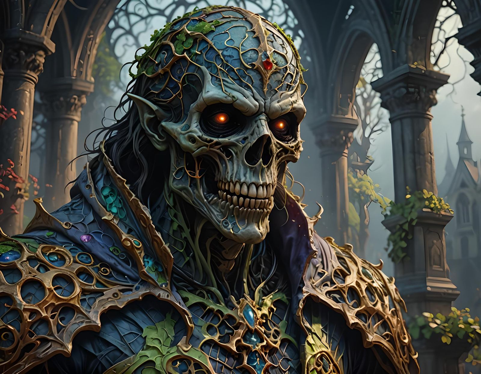 Colorful Ghoul Digital Painting on Artstation