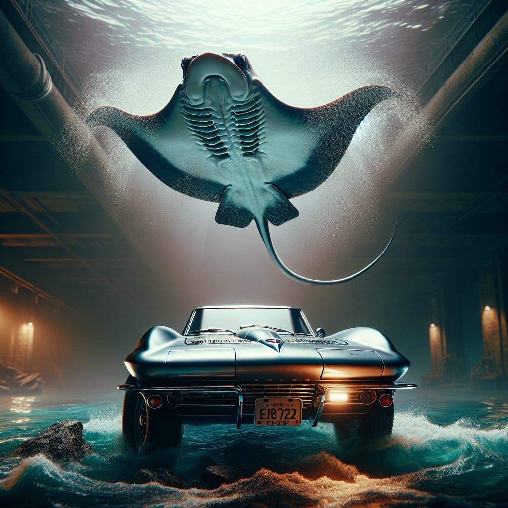 Stingray Soars Above Vintage Corvette
