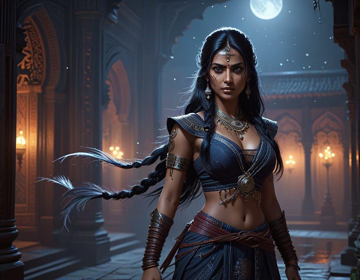 Mystery and grace in moonlit shadows