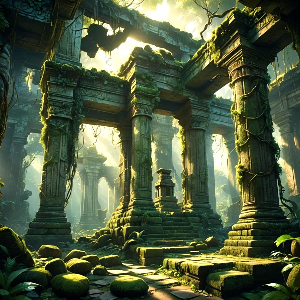 Fantastical Temple Concept Art in 8K Resolution