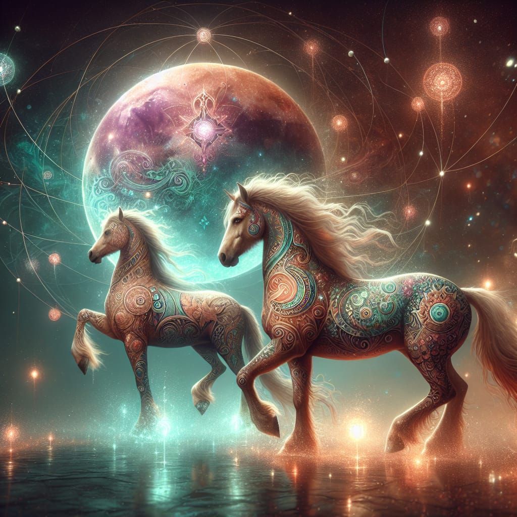 Captivating Female Centaurs with Tribal Tattoos in Fantasy A...