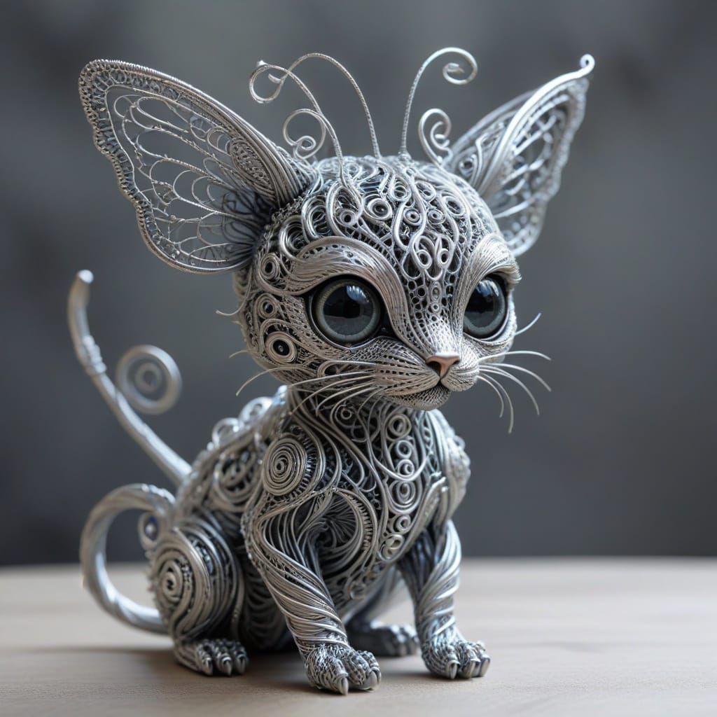 Wire Art Fairy Tale Animal with Large Eyes