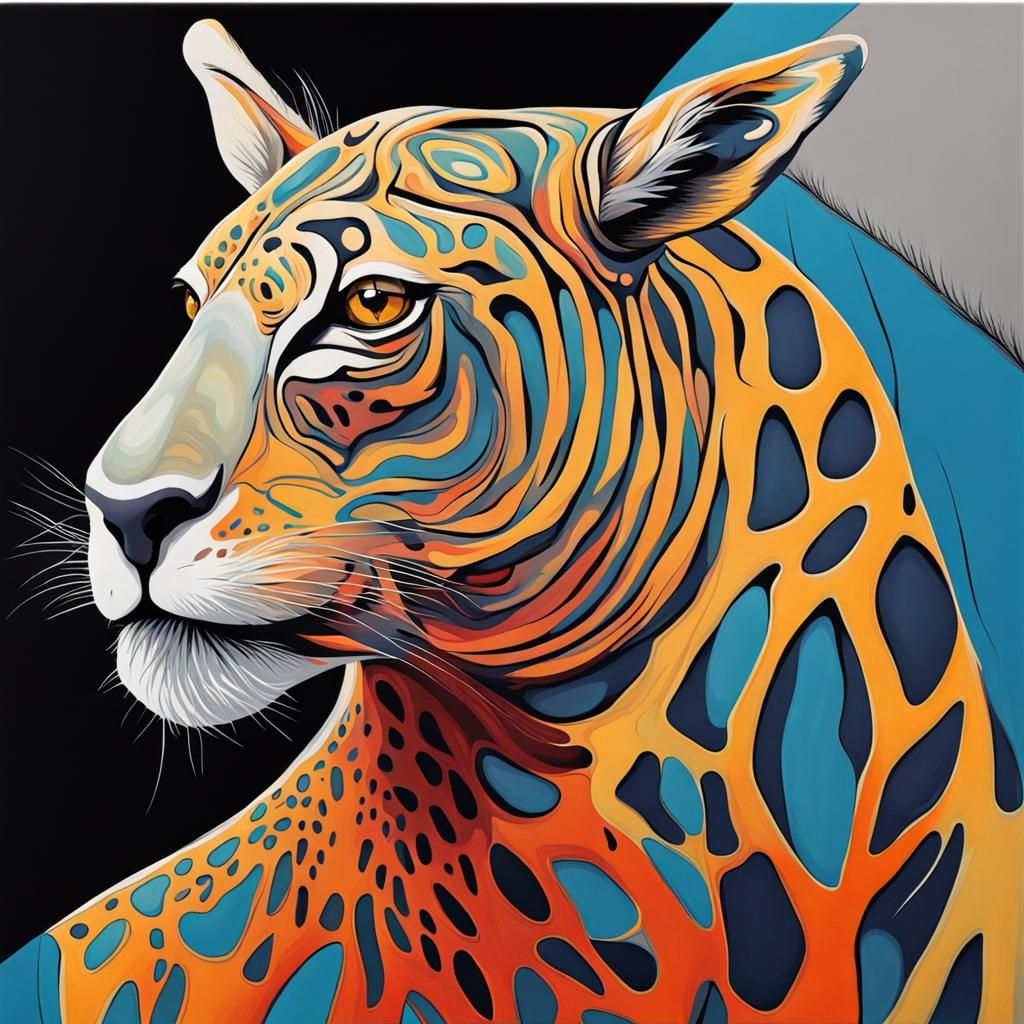 Abstract Animal in Complementary Colors