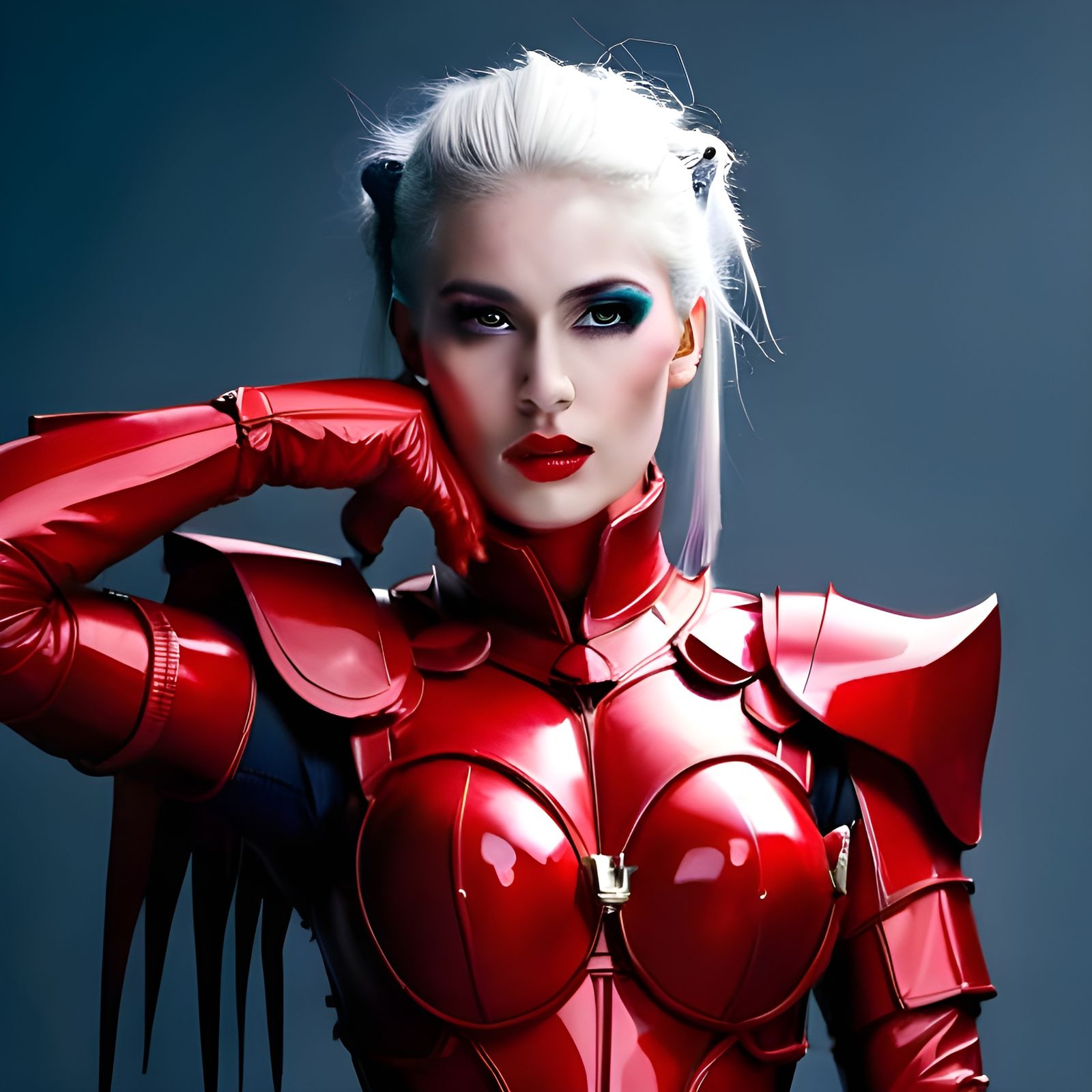 Steampunk Dark Elf Knight Engulfed in Flames