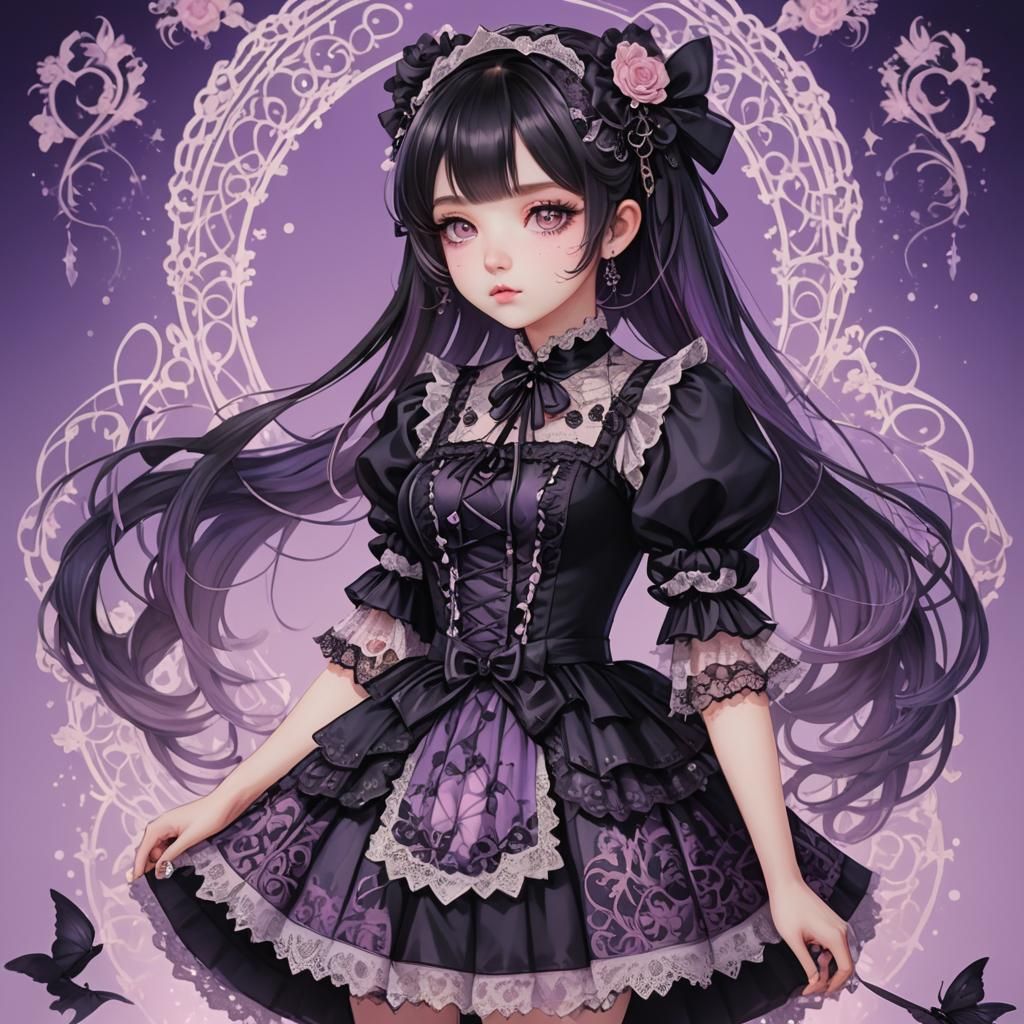 Pastel Goth Lolita Concept Art