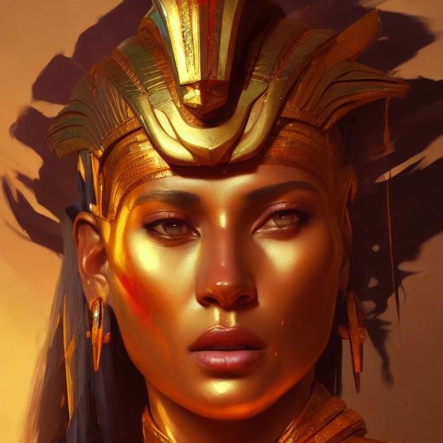 Fierce Female Warrior Portrait with Dynamic Lighting