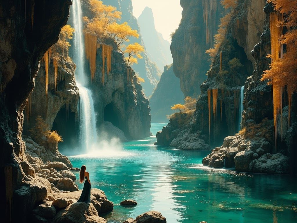 Ethereal Art Nouveau Goddess of Spring