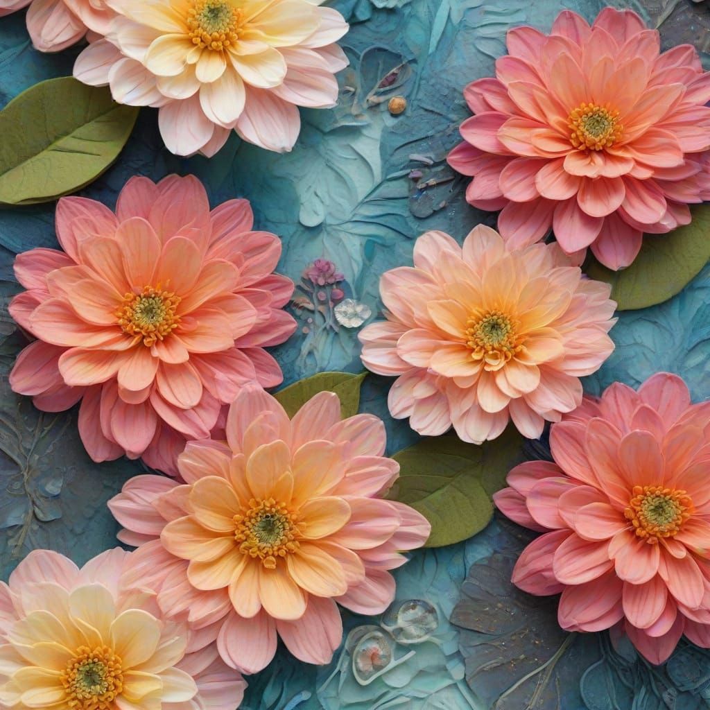 Felt Flower Art on Gentle Stream