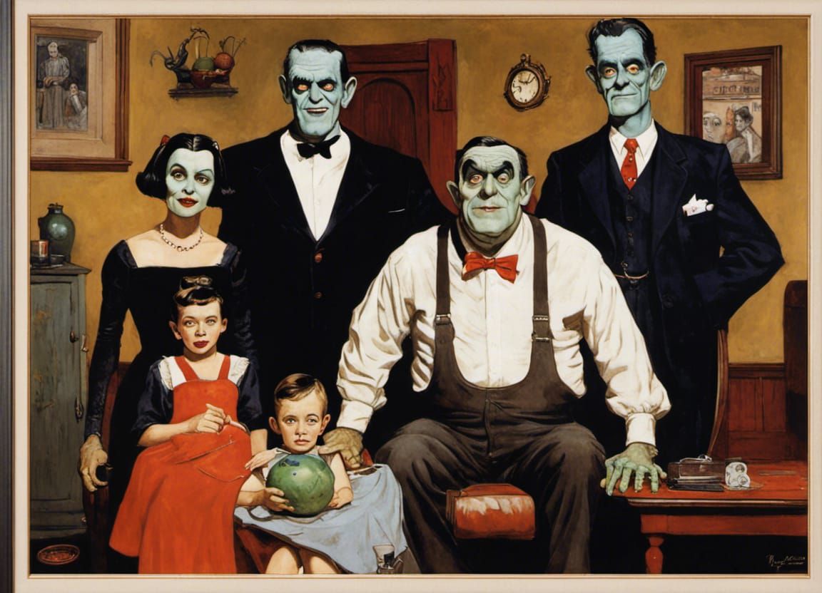 The Munsters Reimagined as Classic Americana