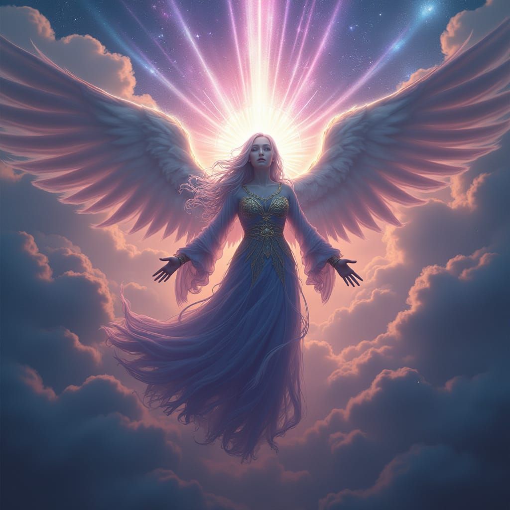 Ethereal Deity Radiates Divine Energy