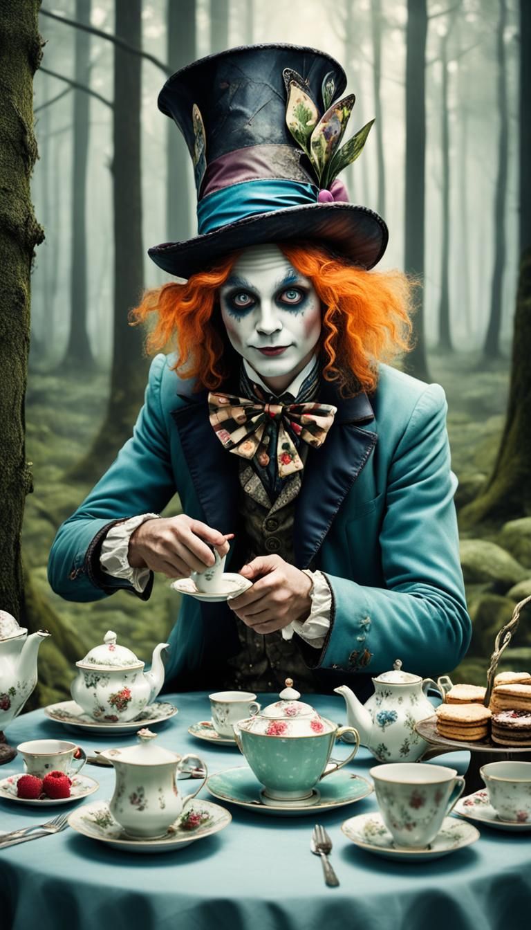 Mad Hatter's Tea Party in Dreamy Wonderland
