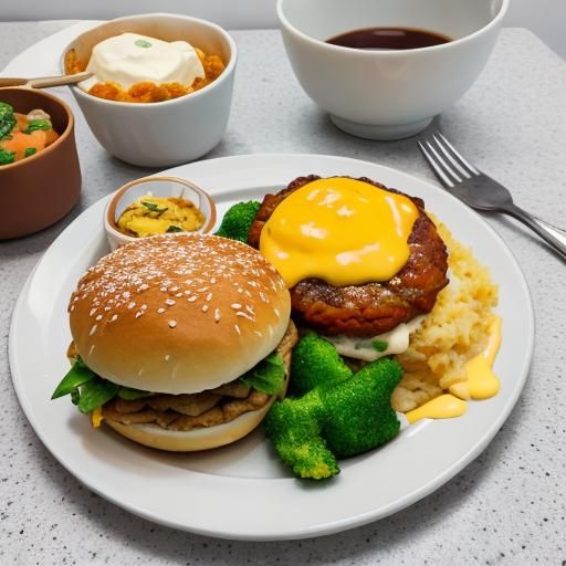 Delicious Stuffed Cream Meal Bun Close-Up