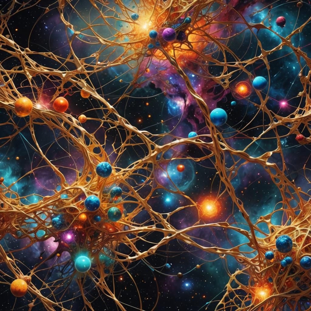 Deep Space String Theory in Hyperrealistic Splash Art