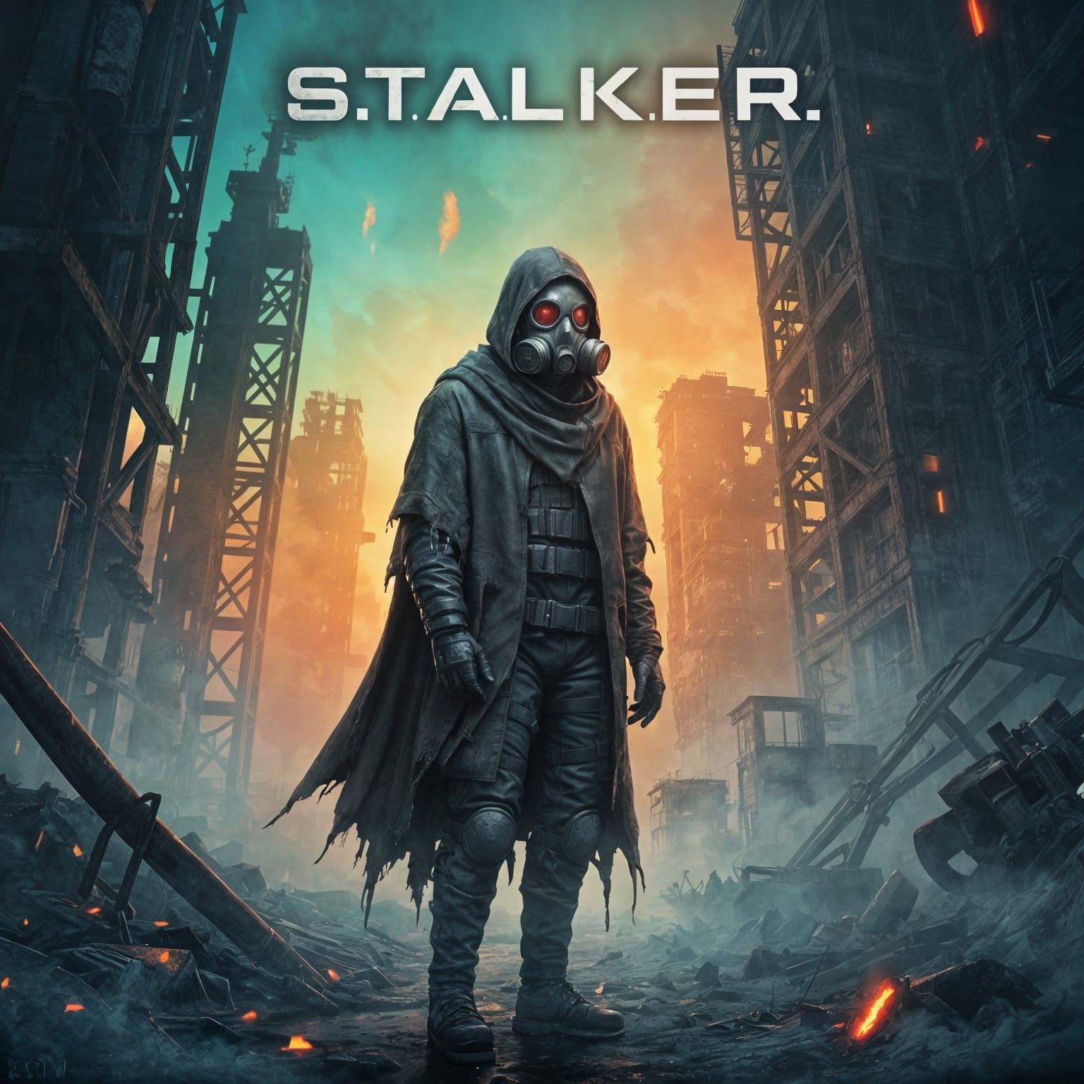 Grim Futuristic CD Cover Art: Radioactive Stalker